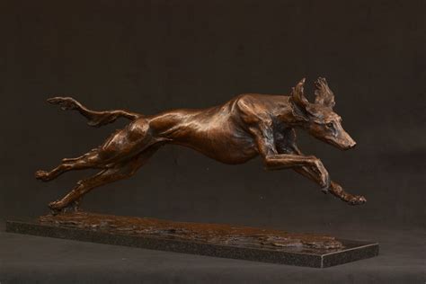 Bronze Running Saluki Sculpture | Saluki Statue | Running Saluki Dog