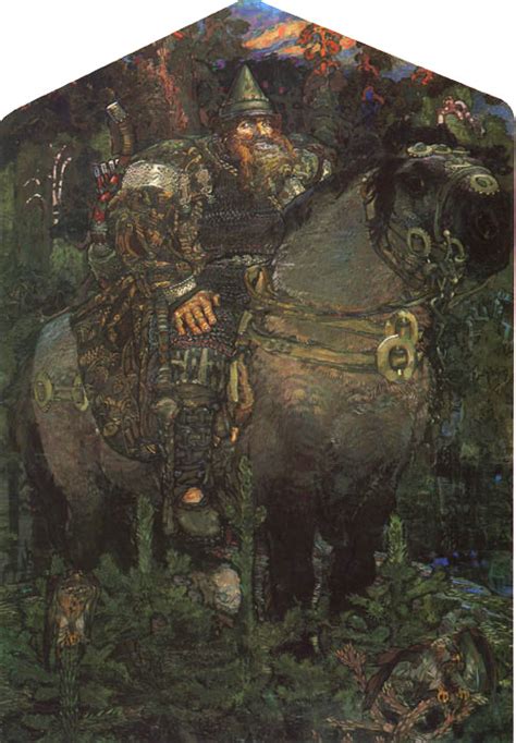 Painting by Vrubel- The Bogatyr(Hero)