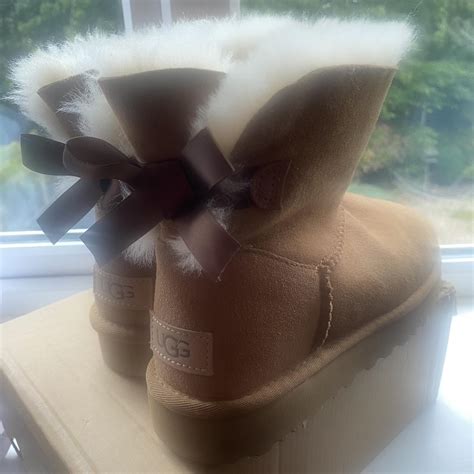 UGG boots, bailey bow brand new never worn,... - Depop