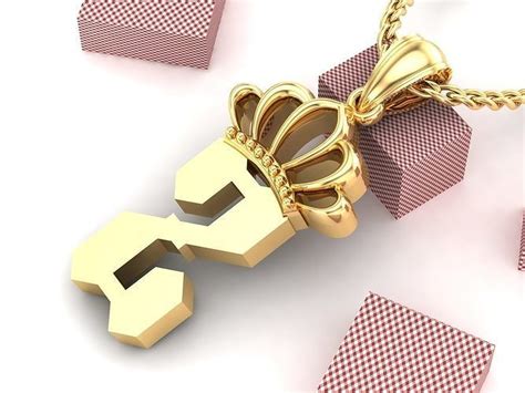 Z Pendant Letter Jewelry Version 7 3D model | CGTrader