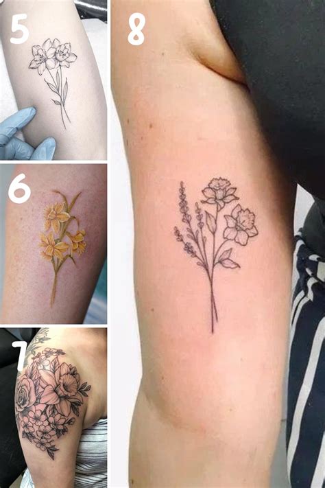 25 March Birth Flower Tattoos {Daffodils} - Tattoo Glee