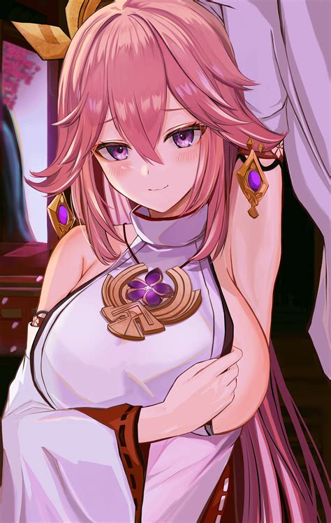 Yae Stretching Out : r/YaeMikoShrine