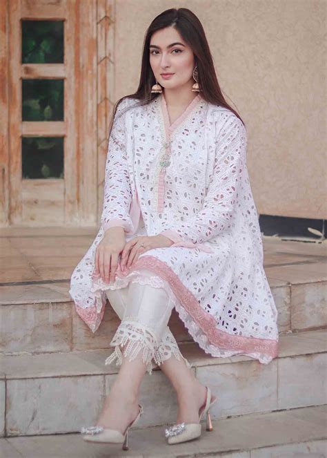 White Short Frock - L | Sleeves designs for dresses, Short frock