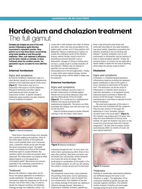 Hordeolum and Chalazion Treatment | Health Sciences | Medical
