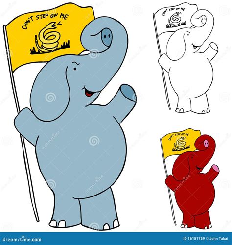 Protest Flag Elephant stock vector. Illustration of yellow - 16151759