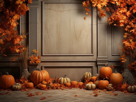 fall pumpkin backdrop fall photo backdrop autumn room backdrop