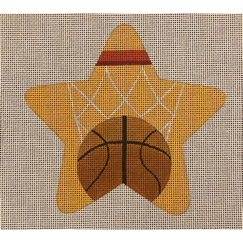 Basketball Star Ornament | Needlepoint Ornament