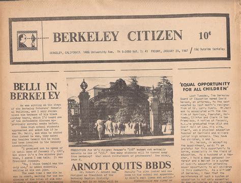 The Berkeley Citizen A Complte Run from December 9, 1966 to January 20