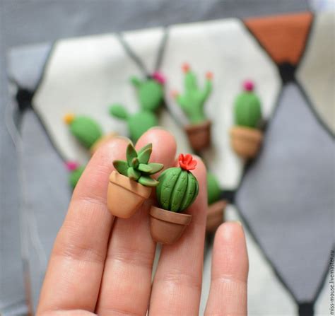 Миниатюрные кактусы 🌵от мастерицы Веры "Miss Mouse" @vera_missmouse ...