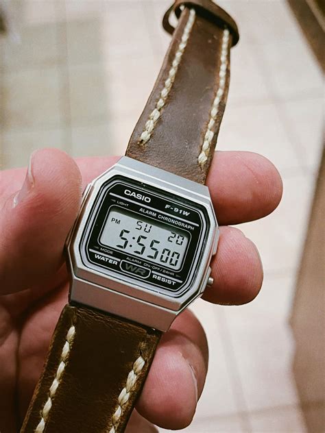 [casio f91w] new custom strap for the Casio : r/Watches