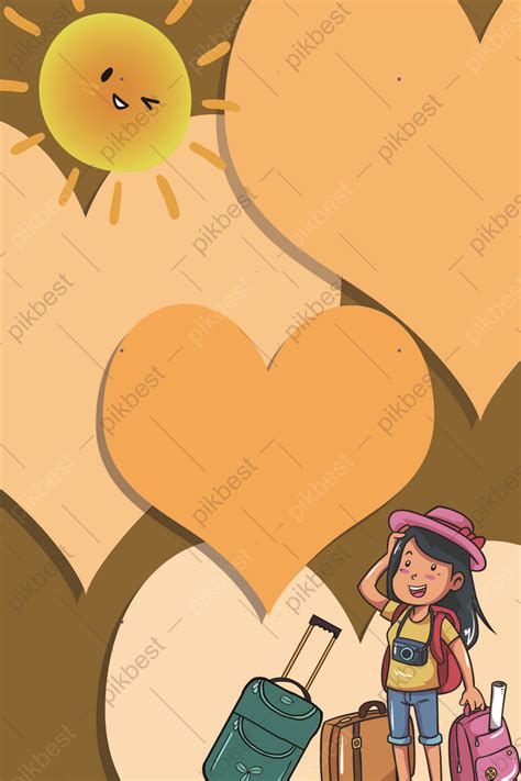 Cute Girl Travel Background Backgrounds | PSD Free Download - Pikbest