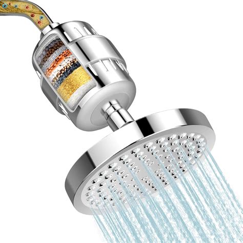 Shower Head and 15 Stage Shower Filter, FEELSO High Output Hard Water